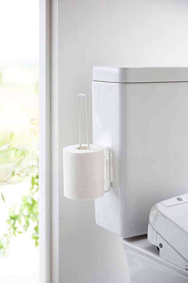 山崎実業　フィルムフック トイレットペーパーホルダー タワー　ホワイト　【品番：05989】