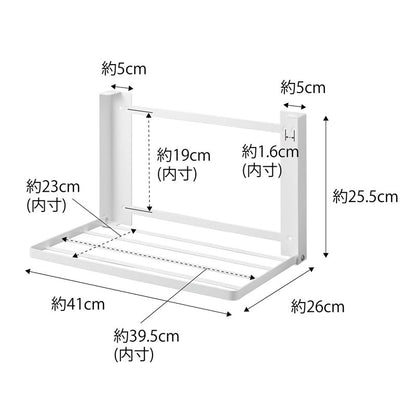 山崎実業 石こうボード壁対応 折り畳み棚 タワー ホワイト 4903208081429 【品番：08142】●