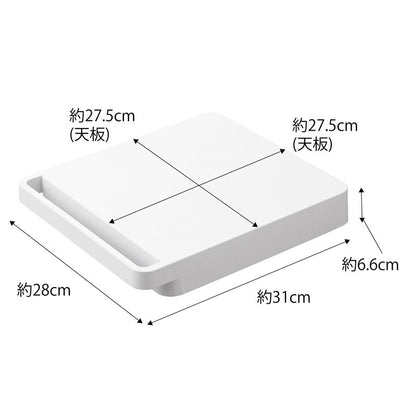 山崎実業 自立する台車 タワー 正方形 ホワイト 4903208054553 【品番：05455】