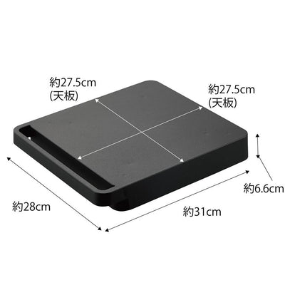山崎実業 自立する台車 タワー 正方形 ブラック 4903208054560 【品番：05456】