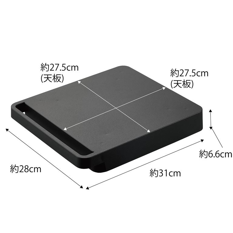 山崎実業 自立する台車 タワー 正方形 ブラック 4903208054560 【品番：05456】