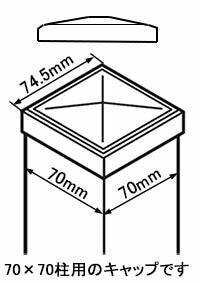 【メール便対応】LIXIL（TOEX）　70角山型門柱キャップ　ブロンズ　【品番：KMA01011A】