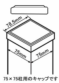 【メール便対応】LIXIL（TOEX）　75角門柱 フラットキャップ　スモークグリーン　【品番：KMP42031A】