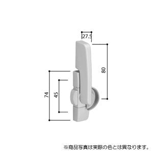 YKK AP　クレセント左勝手カバー有ピッチ45　シルキーホワイト　【品番：WM HH4K10728】