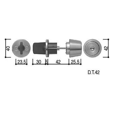 YKK AP　交換用シリンダー（1ロック）　【品番：DG HH3K19021】