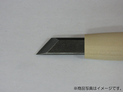 三木章刃物本舗　彫刻刀（安来鋼） キワ（印刀）型 1mm 　【品番：08010】