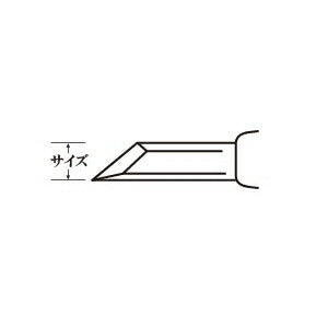 三木章刃物本舗　彫刻刀（安来鋼） キワ（印刀）型 1.5mm 　【品番：08015】