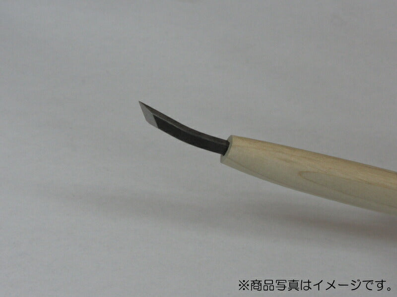 三木章刃物本舗　彫刻刀（安来鋼） キワ曲型【左】 1mm 　【品番：45107】