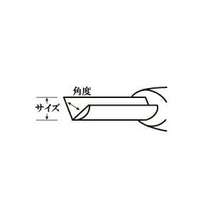 三木章刃物本舗　彫刻刀（ハイス鋼） 三角型（規格35度） 6mm 　【品番：39001】