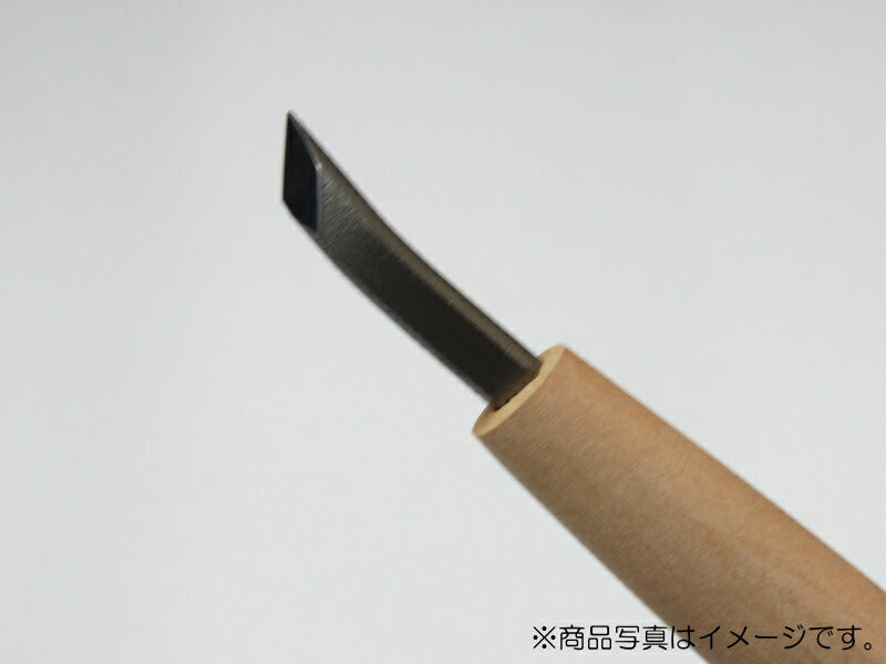 三木章刃物本舗　彫刻刀（ハイス鋼） キワ曲型【左】 3mm 　【品番：45036】