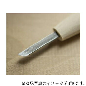 三木章刃物本舗　短柄彫刻刀 ナギナタ型【左】 1mm　【品番：88001】