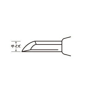 三木章刃物本舗　彫刻刀（安来鋼） ナギナタ型 2mm　【品番：11020】