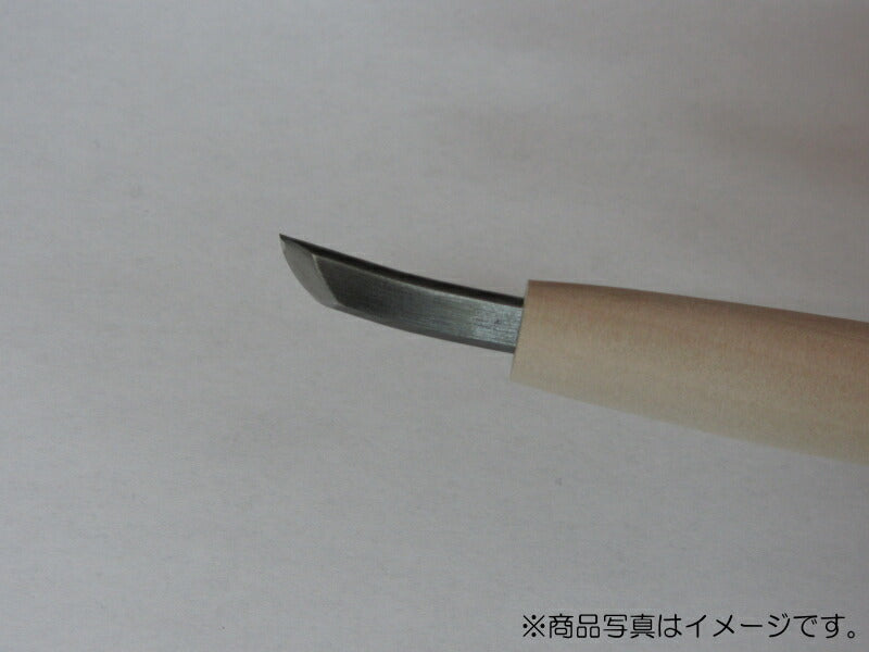 三木章刃物本舗　彫刻刀（安来鋼） ナギナタ曲型【左】 2mm　【品番：45133】