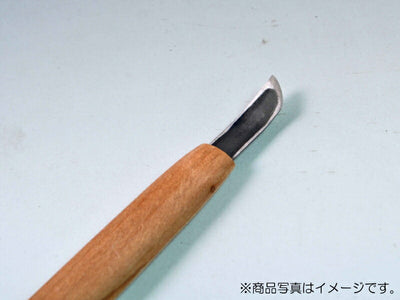 三木章刃物本舗　彫刻刀（ハイス鋼） ナギナタ曲型【左】 1.5mm　【品番：45060】