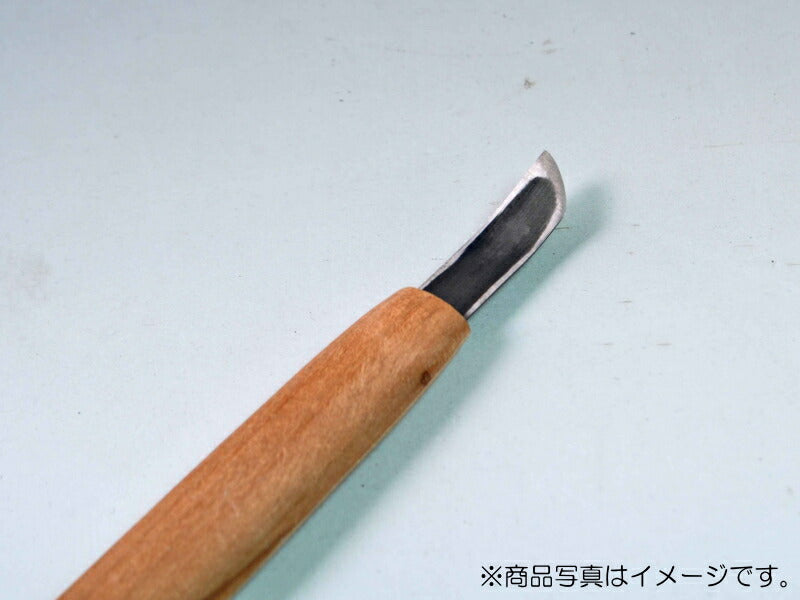 三木章刃物本舗　彫刻刀（ハイス鋼） ナギナタ曲型【左】 3mm　【品番：45069】