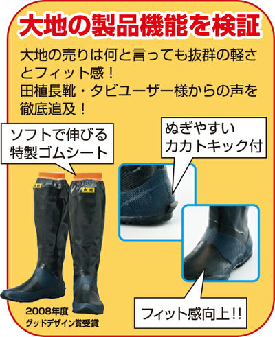 アトム　らくらく長靴 大地 先丸　3L　【品番：361T】