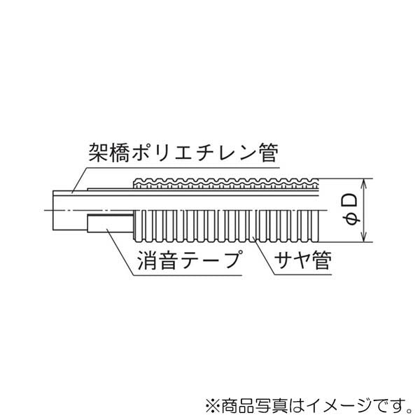 オンダ　架橋ポリエチレン管 サヤカポリW 給水用（ブルー）  　【品番：PEX10C-WB22-50】