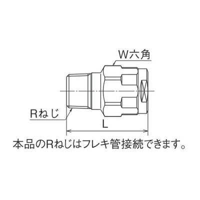 オンダ　ダブルロックジョイント（WJ型）　WJ1型　テーパおねじ　【品番：WJ1-1310-J】〇