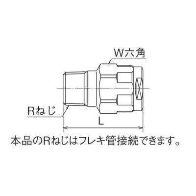 オンダ　ダブルロックジョイント（WJ型）　WJ1型　テーパおねじ　【品番：WJ1-1313C-J】〇