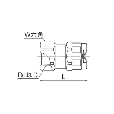 オンダ　ダブルロックジョイント（WJ型）　WJ2型　テーパめねじ　【品番：WJ2-1313-S】◯