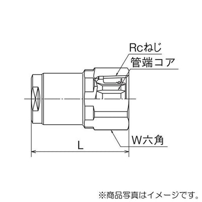 オンダ　ダブルロックジョイント（WJ型） WJ29型 テーパめねじ管端コア内蔵　【品番：WJ29A-2016C-S】