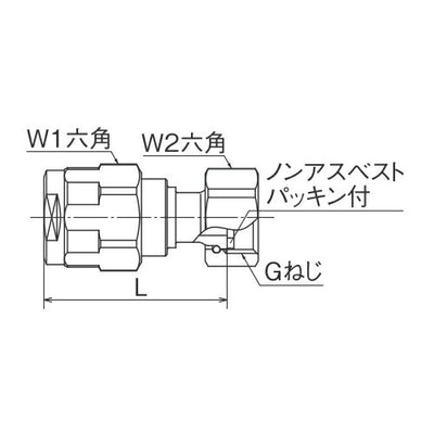 オンダ　ダブルロックジョイント（WJ型）　WJ18型　ナット付アダプター　【品番：WJ18-1313-S】◯