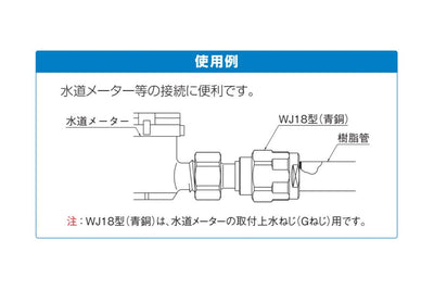 オンダ　ダブルロックジョイント（WJ型） WJ18型 ナット付アダプター　【品番：WJ18-2013C-S】