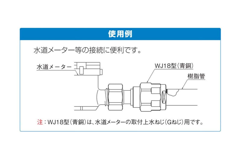 オンダ　ダブルロックジョイント（WJ型） WJ18型 ナット付アダプター　【品番：WJ18A-1316C-S】