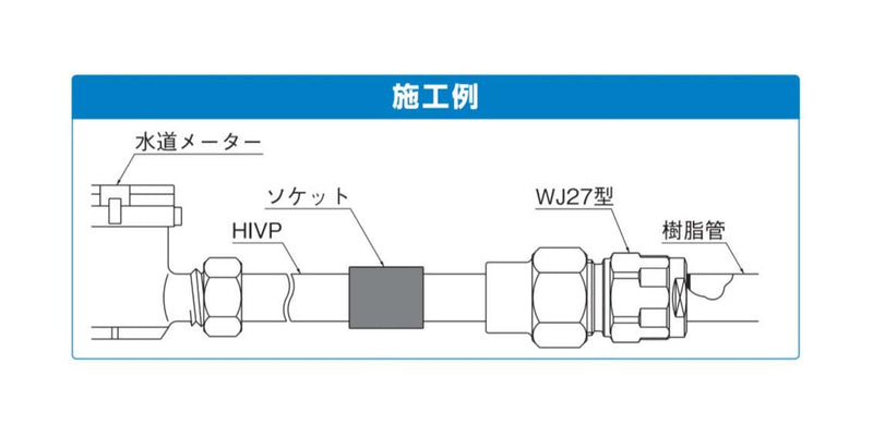 オンダ　ダブルロックジョイント（WJ型） WJ27型 HIVP変換アダプター　【品番：WJ27-1313C-S】