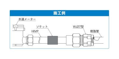 オンダ　ダブルロックジョイント（WJ型） WJ27型 HIVP変換アダプター　【品番：WJ27C-2020C-S】