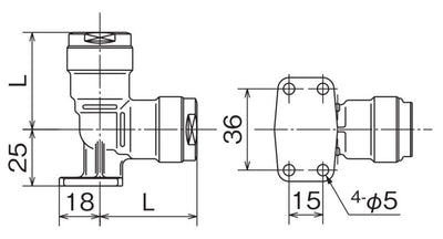 オンダ　ダブルロックジョイント（WL型） WL23型 座付エルボソケット　【品番：WL23-13C-S】