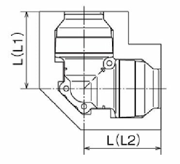 オンダ　ダブルロックジョイントP WPLSF3型 エルボソケット・保温材付 同径エルボソケット　【品番：WPLSF3C-20-S】