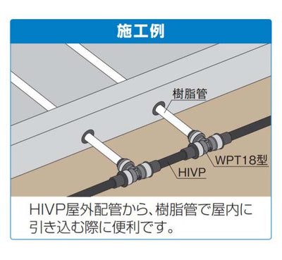 オンダ　ダブルロックジョイントP WPT18型 HIVP変換チーズ　【品番：WPT18-131313-S】