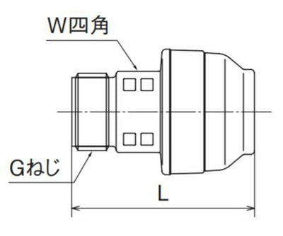 オンダ　ダブルロックジョイントP WPJ20型 平行おねじ　【品番：WPJ20-1313-S】