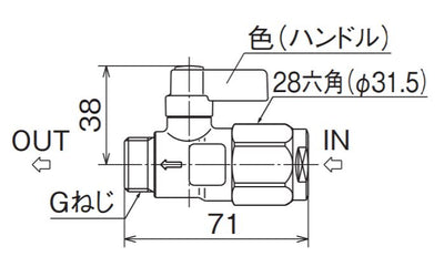 オンダ　ダブルロックバルブ（WB型） WB27型 流量調整ボールバルブ 平行おねじ　【品番：WB27-1313MB-S-0】