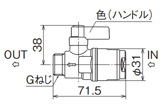 オンダ　ダブルロックバルブ（WB型） WB8型 流量調整ボールバルブ 平行おねじ　【品番：WB8-1310MA-S-0】