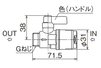 オンダ　ダブルロックバルブ（WB型） WB8型 流量調整ボールバルブ 平行おねじ　【品番：WB8-1310MC-S-0】