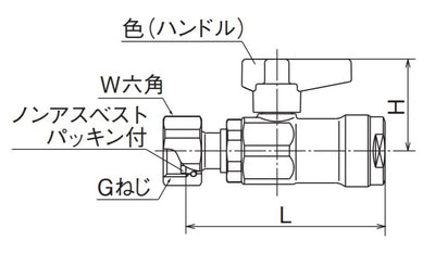 オンダ　ダブルロックバルブ（WB型） WB24型 ナット付アダプター レバーハンドル　【品番：WB24A-1316MB-S】