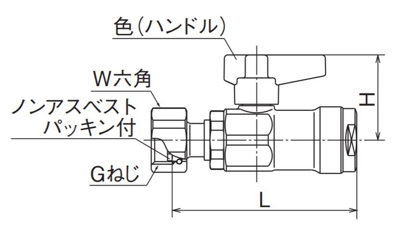 オンダ　ダブルロックバルブ（WB型） WB24型 ナット付アダプター レバーハンドル　【品番：WB24B-1316MB-S】