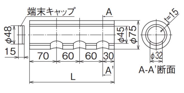 オンダ　SRH型 ヘッダー IN Rc1×OUT Rc1/2・保温材・取付金具 15mm保温材　【品番：RHH2-2505-13】