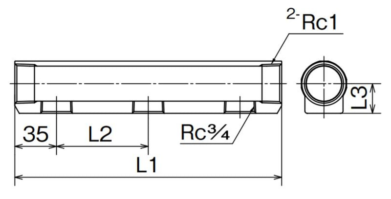 オンダ　SRH型 ヘッダー IN Rc1×OUT Rc3/4　【品番：SRH-2502-20-S】