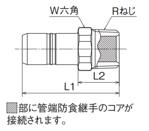 オンダ　HJ44型 テーパおねじ（管端コア対応）　【品番：HJ44-1313C-S】