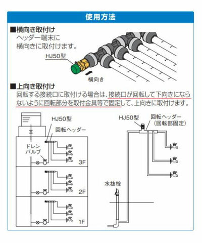 オンダ　HJ50型 吸気弁アダプター 　【品番：HJ50-13-S】