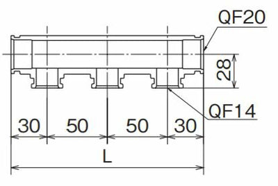 オンダ　QH4型 クイックヘッダー QF20×QF14　【品番：QH4-2001-S】