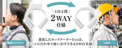 サンコー　ネッククーラー Evo USB給電モデル　ホワイト　【品番：TK-NEMU3-WH】