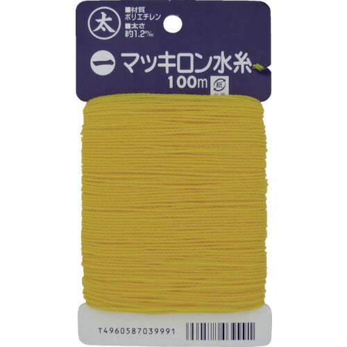 たくみ　マルイチ マッキロン水糸 太さ1.2mm・長さ100m　黄　【品番：4007】