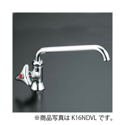 KVK　立形自在水栓（左ハンドル）300mmパイプ付　一般地用　【品番：K16NDVLR30】