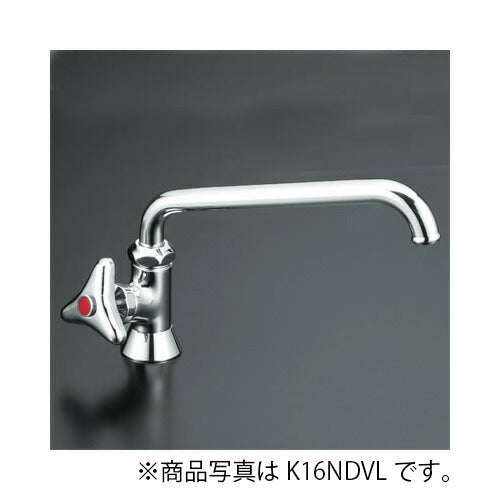 KVK　立形自在水栓（左ハンドル）300mmパイプ付　一般地用　【品番：K16NDVLR30】