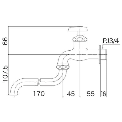 KVK　自在水栓20　一般地用　【品番：K3-20】