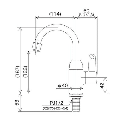 KVK　立水栓（単水栓）　一般地用　【品番：K103GT】